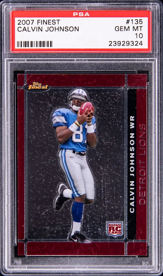 2007-08 Topps Finest Calvin Johnson #135 card image