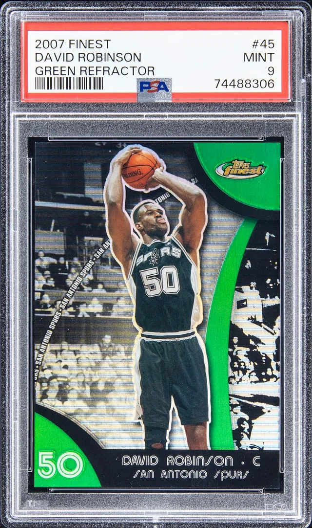 2007-08 Topps Finest David Robinson Green Refractor #45 card image
