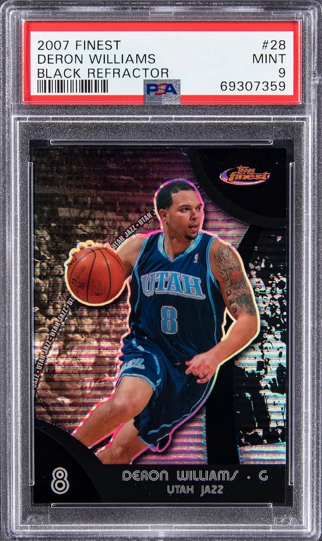 2007-08 Topps Finest Deron Williams Black Refractor #28 card image