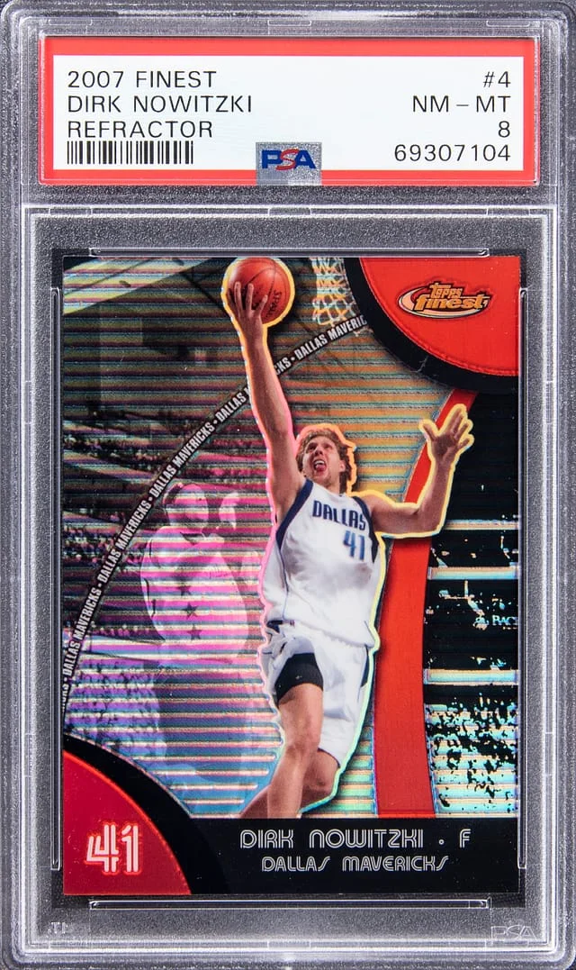 2007-08 Topps Finest Dirk Nowitzki Refractor #4 card image