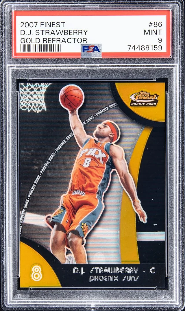 2007-08 Topps Finest D.J Strawberry Gold Refractor #86 card image