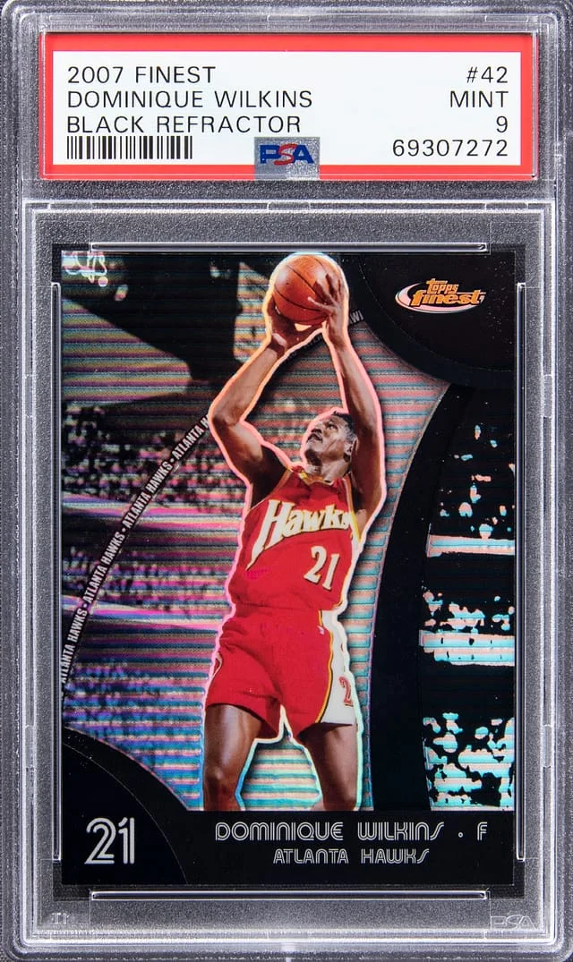 2007-08 Topps Finest Dominique Wilkins Black Refractor #42 card image