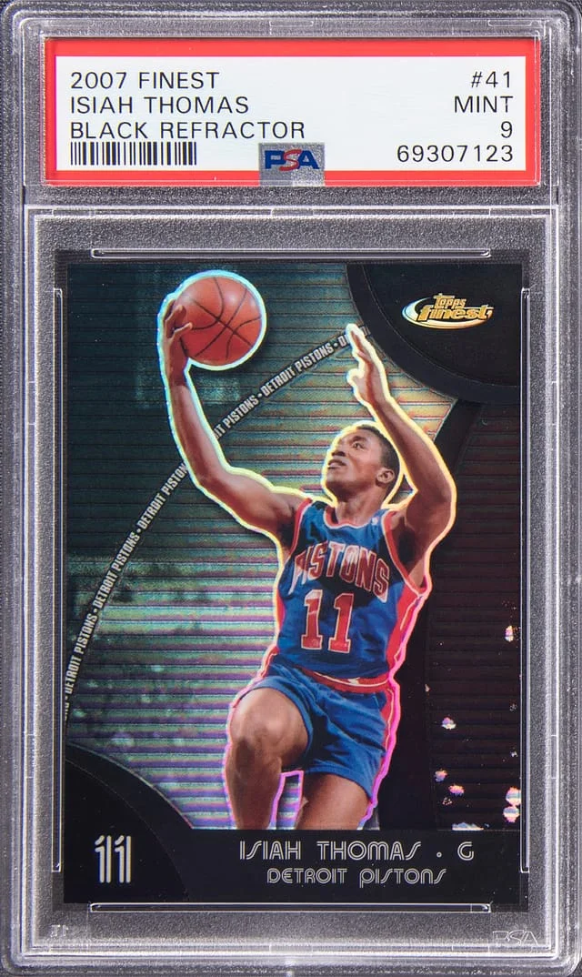 2007-08 Topps Finest Isiah Thomas Black Refractor #41 card image