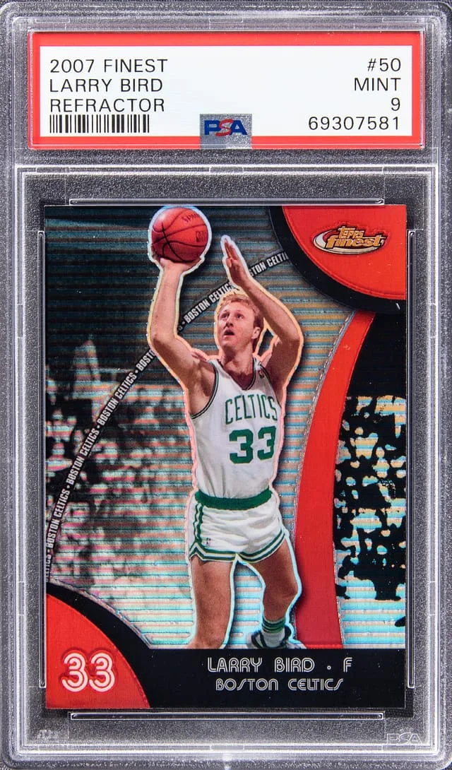 2007-08 Topps Finest Larry Bird Refractor #50 card image
