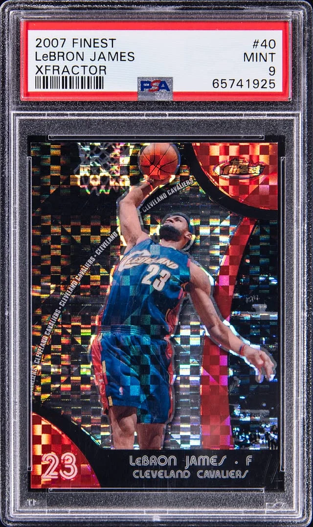 2007-08 Topps Finest LeBron James Blue Refractor #40 card image