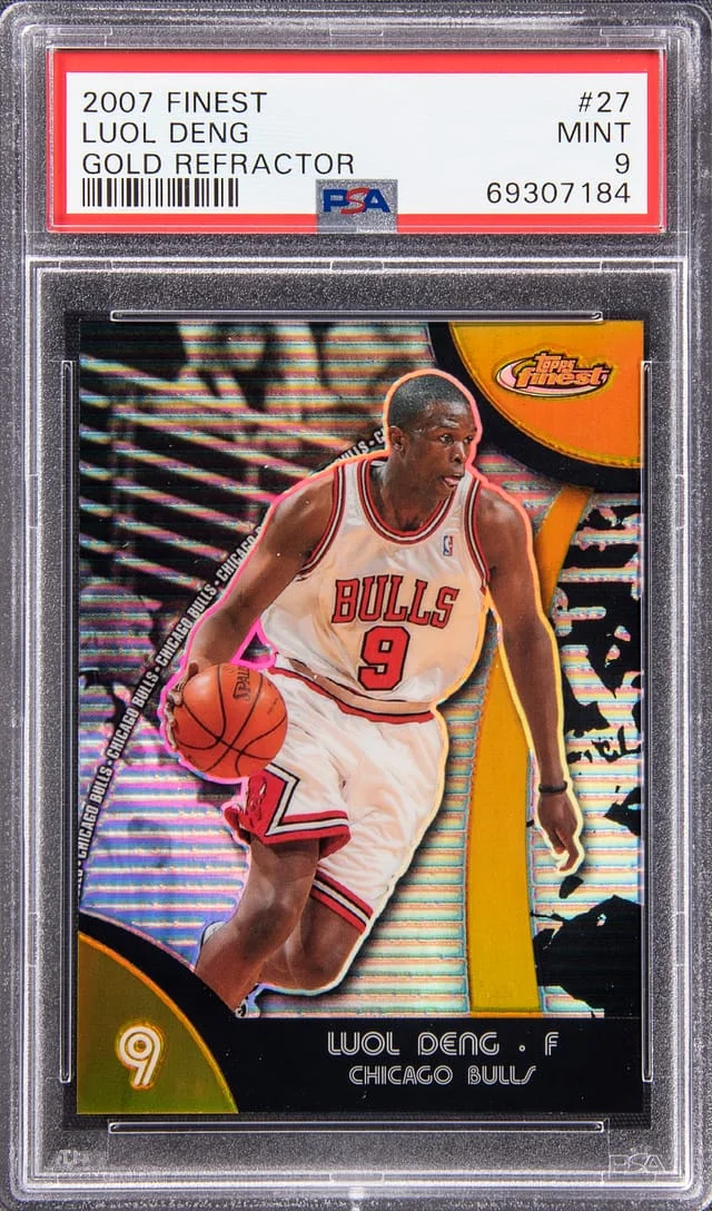 2007-08 Topps Finest Luol Deng Gold Refractor #27 card image