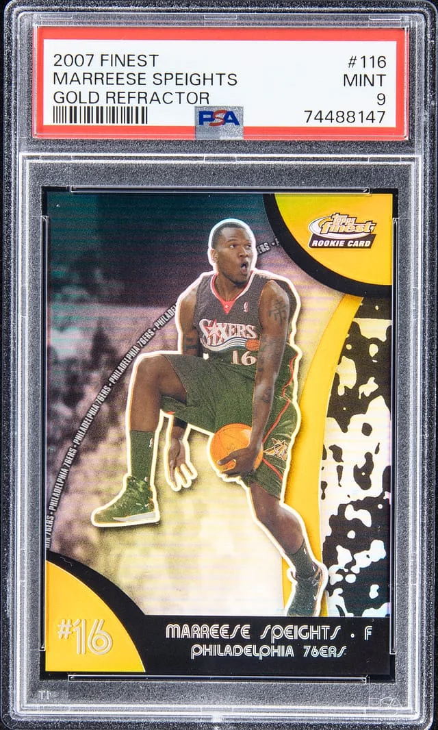 2007-08 Topps Finest Marreese Speights Gold Refractor #116 card image
