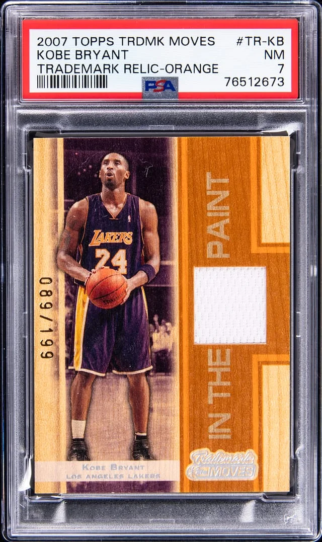 2007-08 Topps Kobe Bryant Trademark Moves Trademark Relic Orange #TR-KB card image