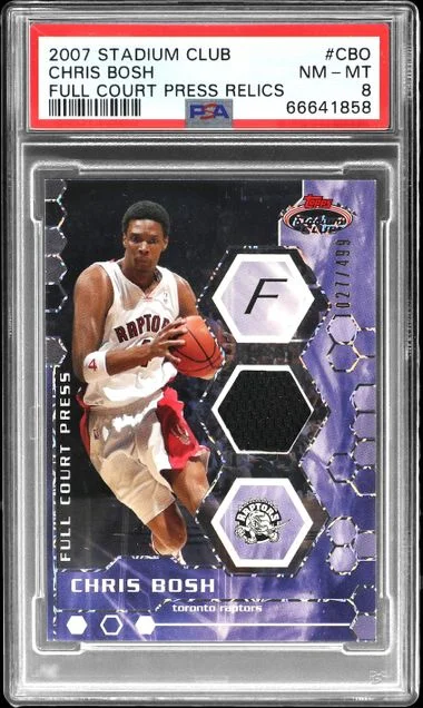 2007-08 Topps Stadium Club Chris Bosh Full Court Press Relics #FCPR-CBO card image