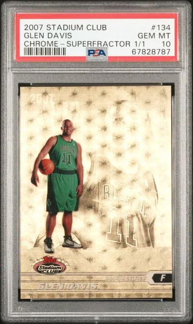 2007-08 Topps Stadium Club Chrome Glen Davis SuperFractor #134 card image