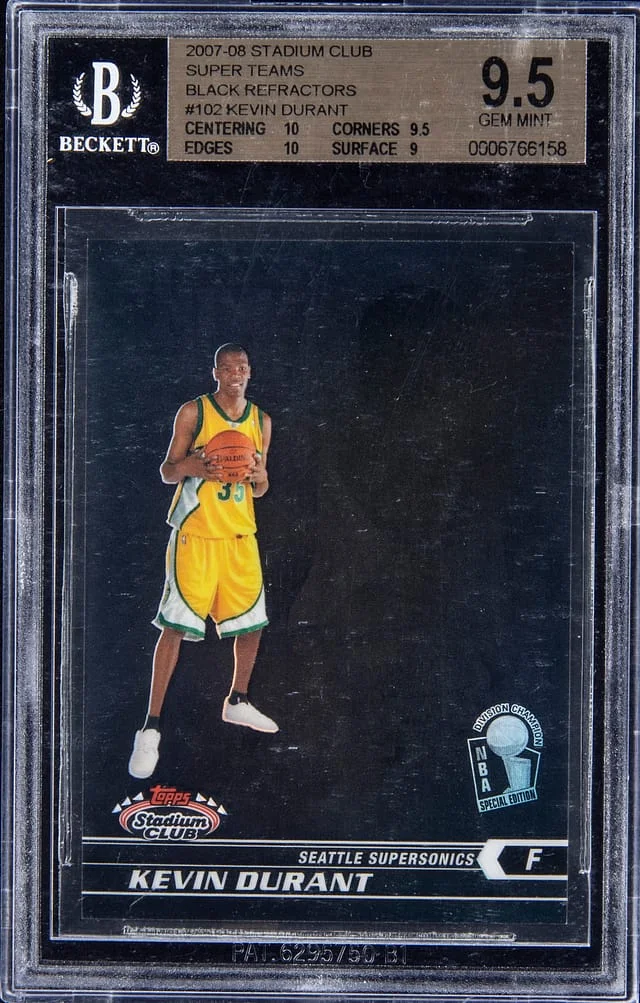 2007-08 Topps Stadium Club Kevin Durant Refractor #102 card image
