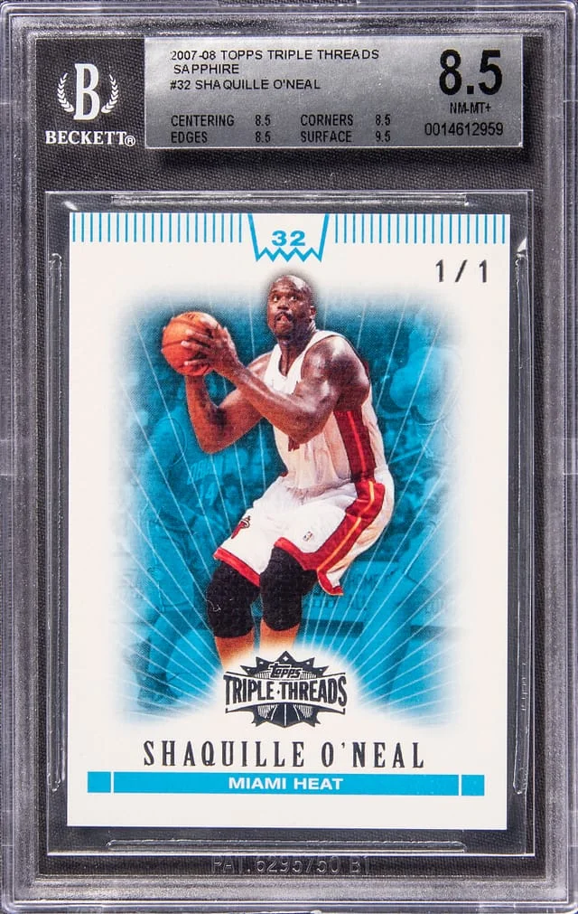 2007-08 Topps Triple Threads Shaquille O'Neal Sapphire #32 card image