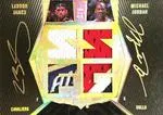 2007-08 UD Black Lebron James Patches Autographs Dual Gold #JJ card image