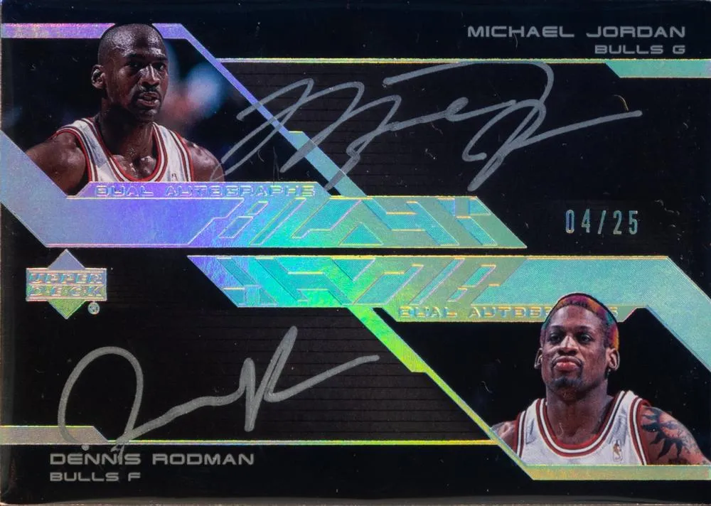 2007-08 UD Black Michael Jordan Autographs Dual #DAU-JR card image