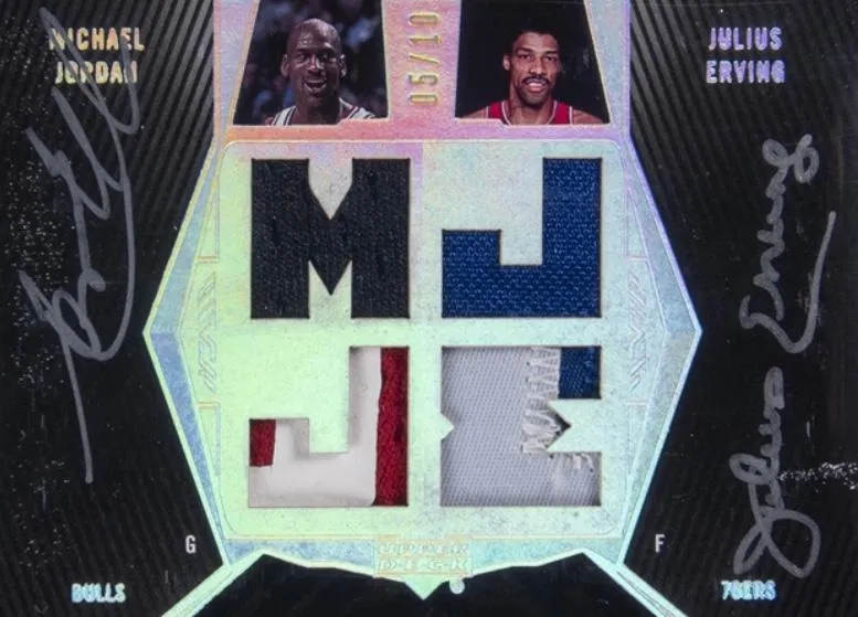 2007-08 UD Black Michael Jordan Patches Autographs Dual #DPA-JE card image