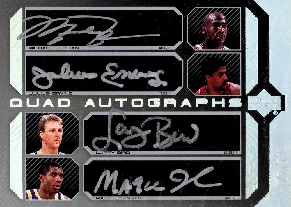 2007-08 UD Black Michael Jordan Autographs Quad #QAU-JEJB card image