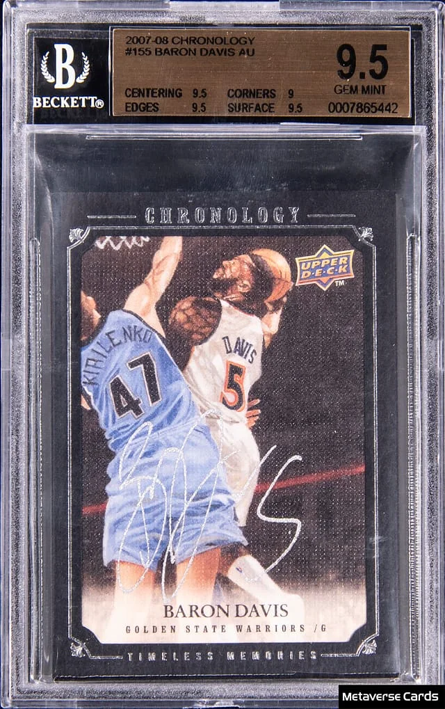 2007-08 UD Chronology Baron Davis Autograph #155 card image