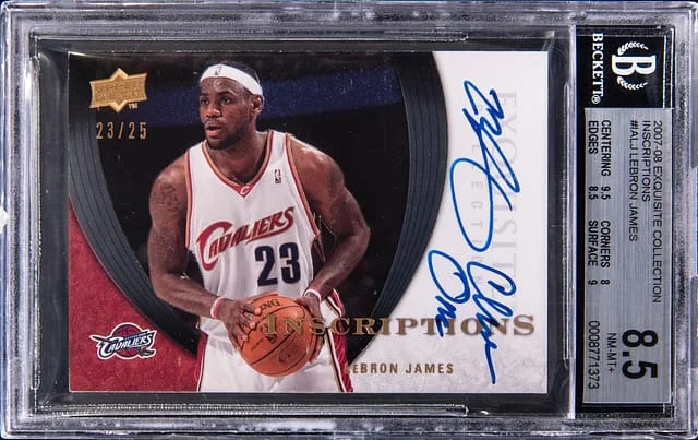 2007-08 UD Exquisite Collection Inscriptions LeBron James #IA-LJ card image