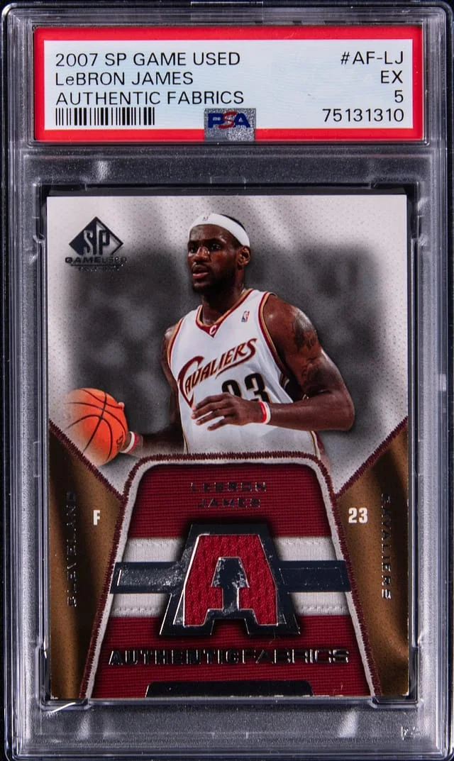 2007-08 UD SP Game Used Authentic Fabrics LeBron James #AF-LJ card image