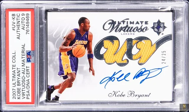 2007-08 UD Ultimate Collection Kobe Bryant Virtuoso Autograph Material #UV-KB card image