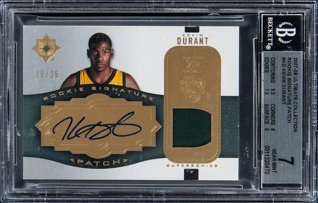 2007-08 Ultimate Collection Kevin Durant Signature Patch #KD card image