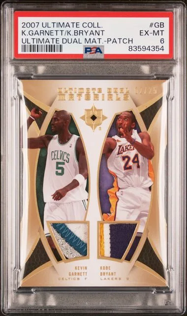 2007-08 Ultimate Collection Kevin Garnett/Kobe Bryant Game-Used Ultimate Dual Materials Patch #GB card image