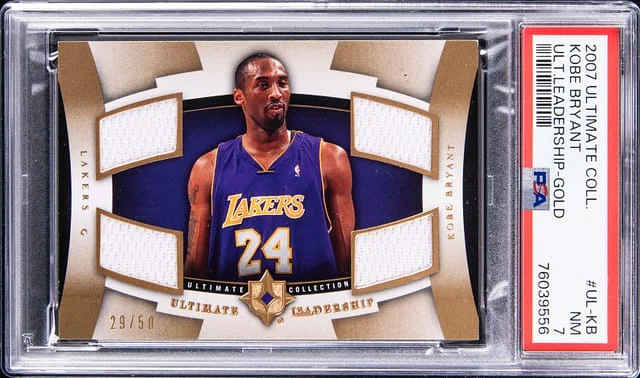 2007-08 Ultimate Collection Kobe Bryant Quad Ultimate Leadership - Gold #UL-KB card image