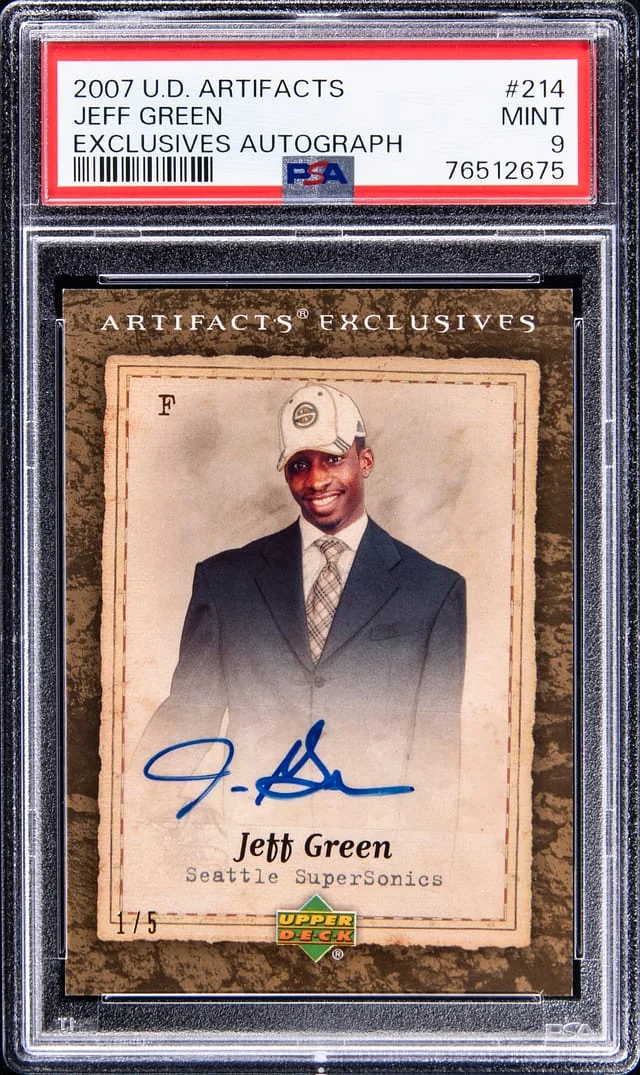 2007-08 Upper Deck Artifacts Jeff Exclusives Autograph #214 card image