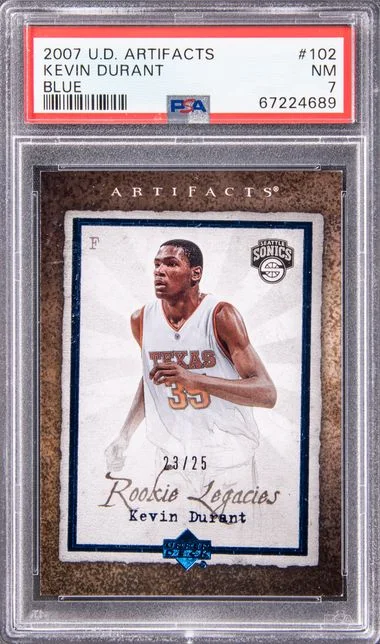 2007-08 Upper Deck Artifacts Kevin Durant Blue #102 card image
