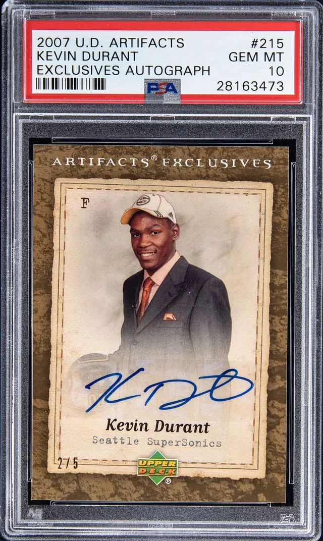 2007-08 Upper Deck Artifacts Kevin Durant Exclusives Autograph #215 card image