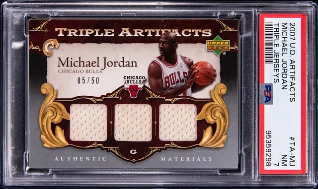 2007-08 Upper Deck Artifacts Michael Jordan Triple Jerseys #TA-MJ card image