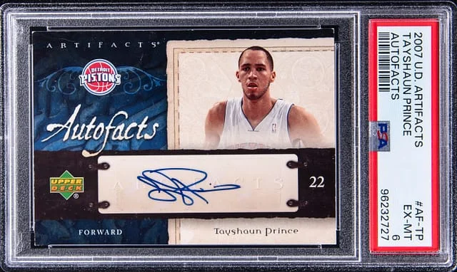 2007-08 Upper Deck Artifacts Tayshaun Prince Autofacts #AFTP card image