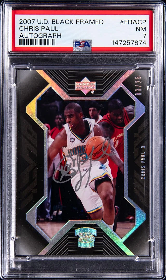 2007-08 Upper Deck Black Chris Paul Framed Autograph #FRA-CP card image