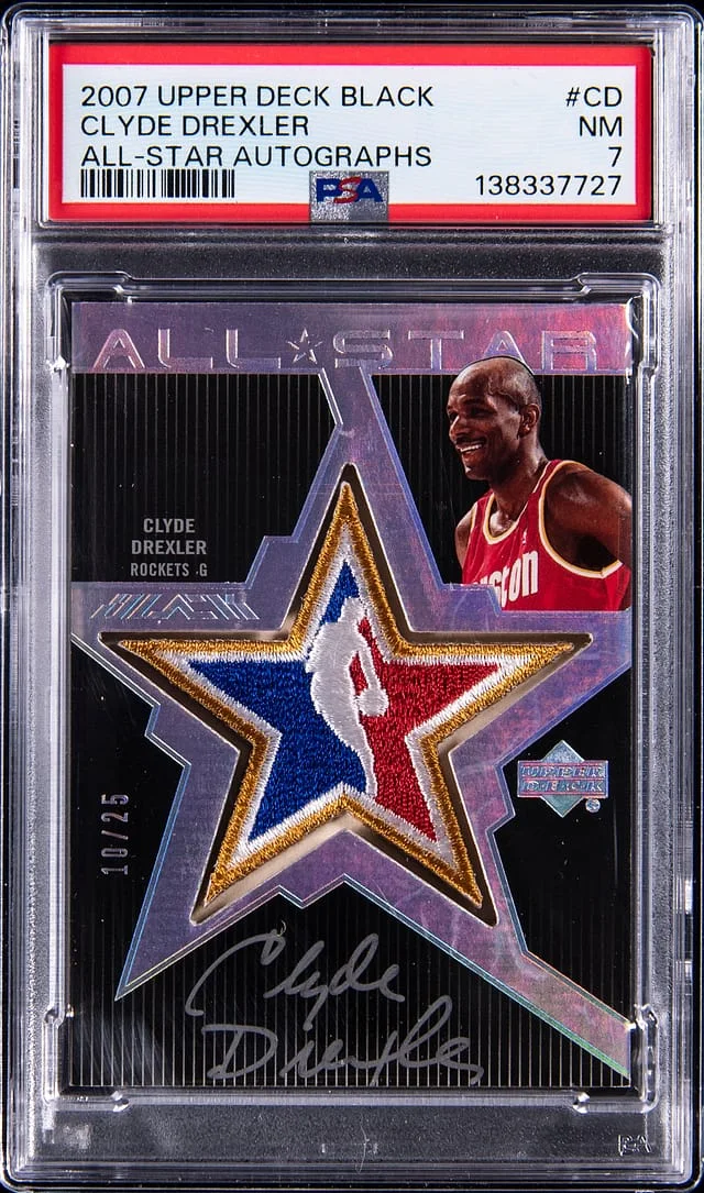 2007-08 Upper Deck Black Clyde Drexler All-Star Autograph Gold #ASAU-CD card image