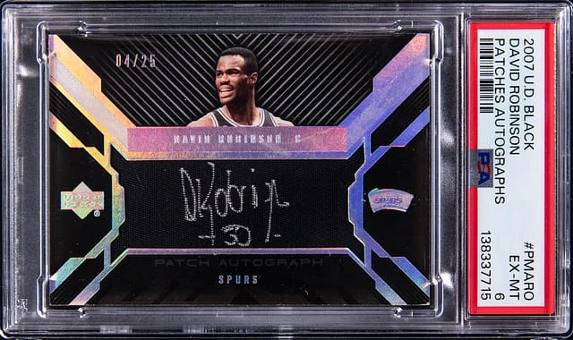 2007-08 Upper Deck Black David Robinson Patch Autographs #PMA-RD card image
