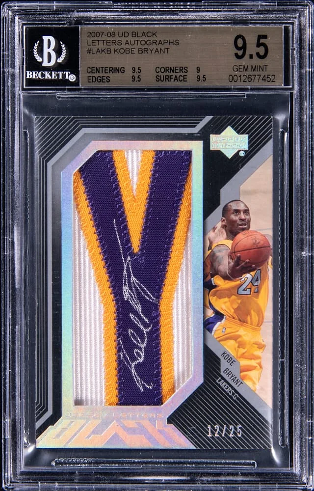 2007-08 Upper Deck Black Kobe Bryant Letters Autographs #LA-KB card image