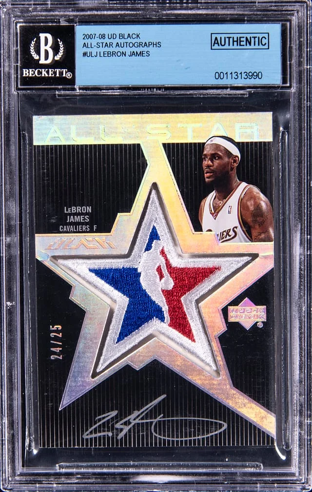 2007-08 Upper Deck Black LeBron James All-Star Autographs #ASAU-LJ card image
