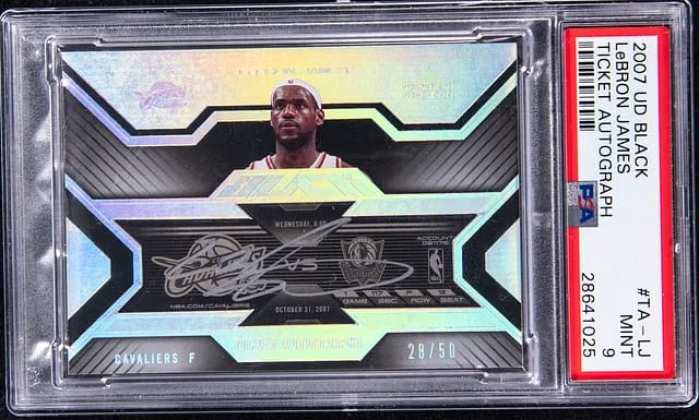 2007-08 Upper Deck Black LeBron James Ticket Autograph #TA-LJ card image