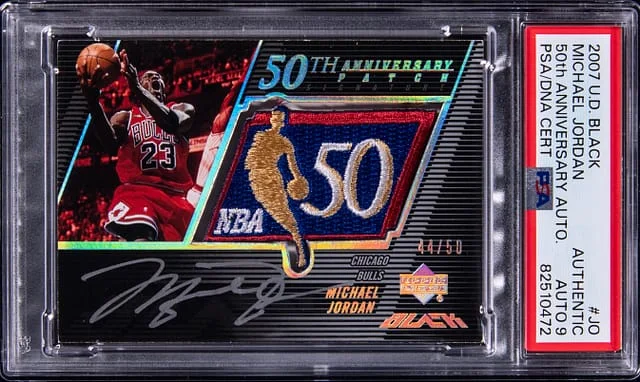 2007-08 Upper Deck Black Michael Jordan 50th Anniversary Autograph #50AU-JO card image