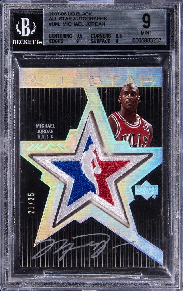 2007-08 Upper Deck Black Michael Jordan All-Star Autographs #ASAU-MJ card image