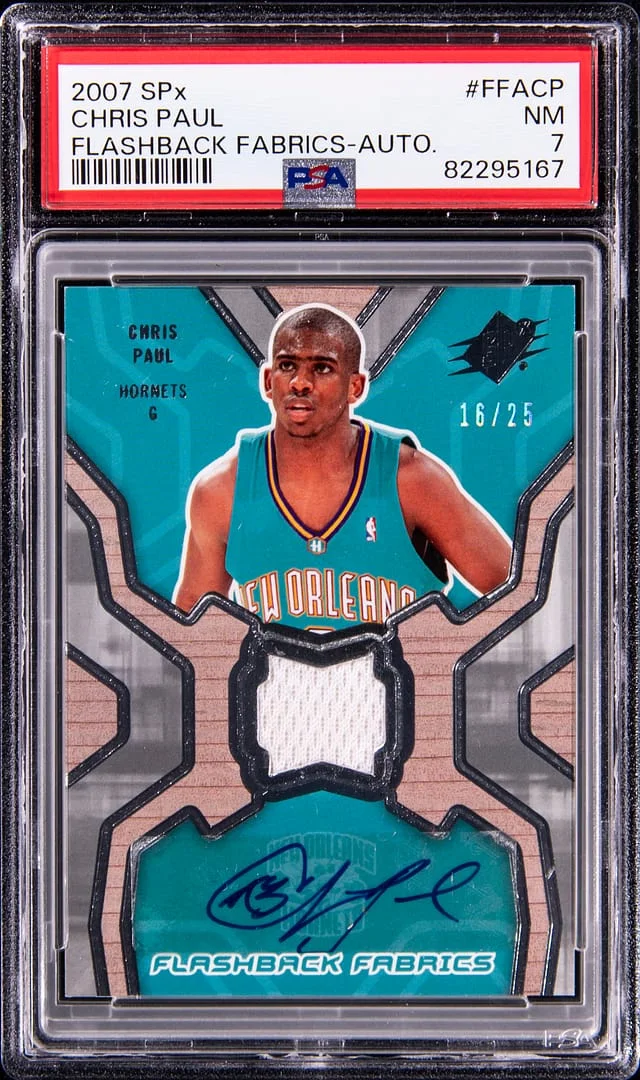 2007-08 Upper Deck Chris Paul Flashback Fabrics Autograph #FFA-CP card image