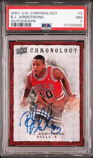 2007-08 Upper Deck Chronology B.J. Armstrong Autograph #3 card image