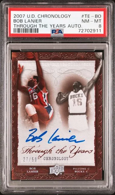 2007-08 Upper Deck Chronology Bob Lanier Through The Years Autograph #TE-BO card image