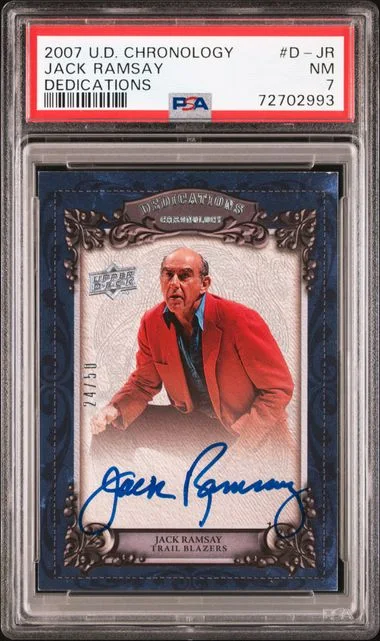 2007-08 Upper Deck Chronology Jack Ramsay Dedications #D-JR card image