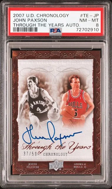 2007-08 Upper Deck Chronology John Paxson Through The Years Autographs #TE-JP card image