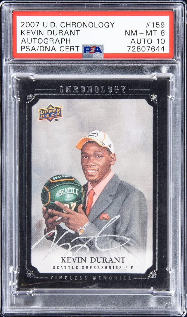 2007-08 Upper Deck Chronology Kevin Durant Autograph #159 card image