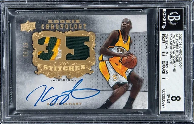 2007-08 Upper Deck Chronology Kevin Durant Stitches in Time #KD card image