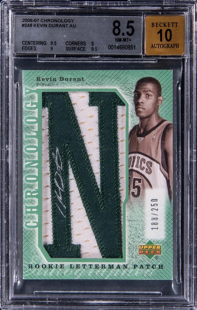 2007-08 Upper Deck Chronology Kevin Durant Letterman Patch #LMA-248 card image