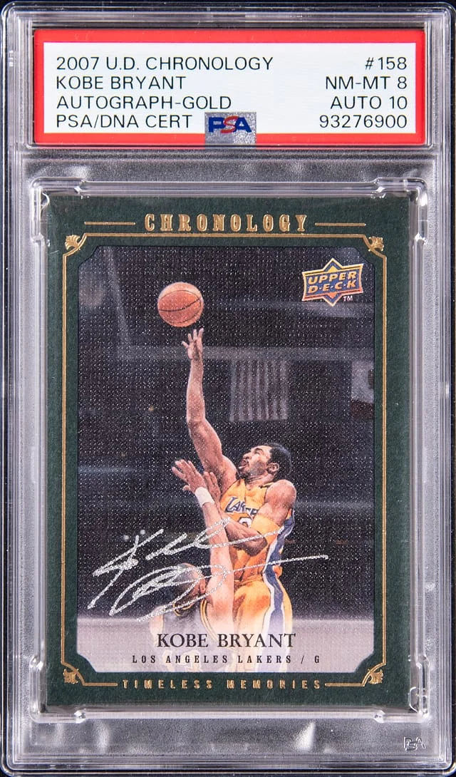 2007-08 Upper Deck Chronology Kobe Bryant Autographs Gold #158 card image