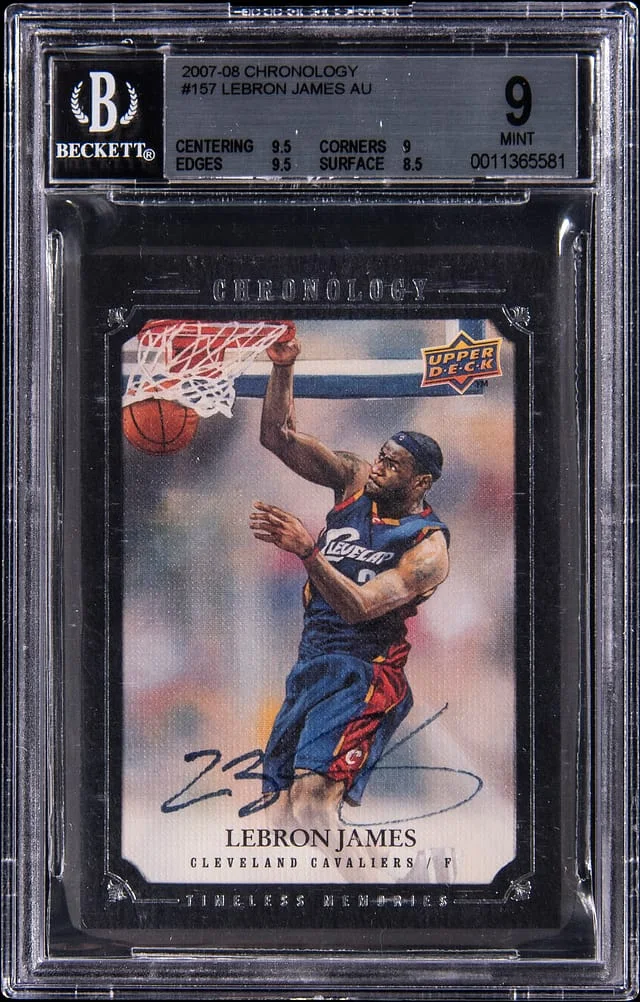 2007-08 Upper Deck Chronology LeBron James Autograph #157 card image
